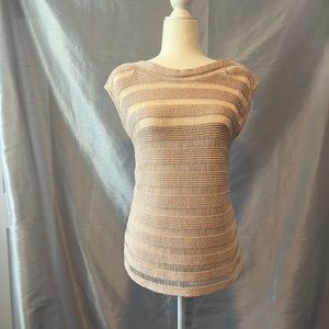 Cynthia Rowley blush pink mesh sweater